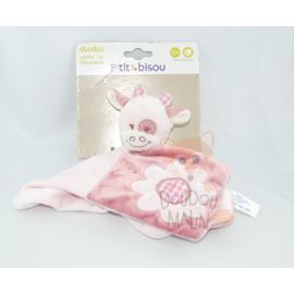 Ptit bisou vache rose plat carré arthur et clementine fleur  